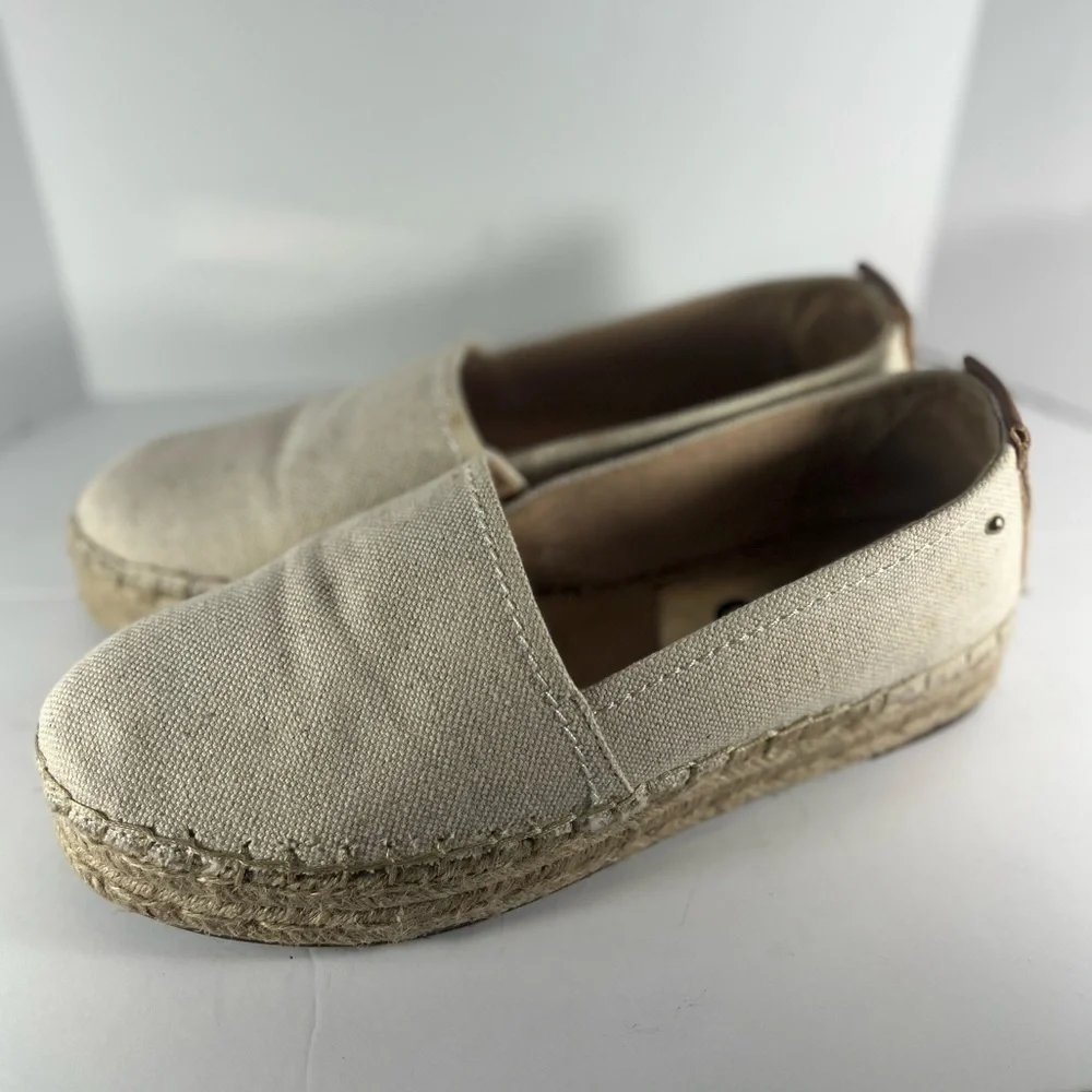 SAM EDELMAN CIRCUS Espadrille Beige Wedge Jute Sandals Size 10